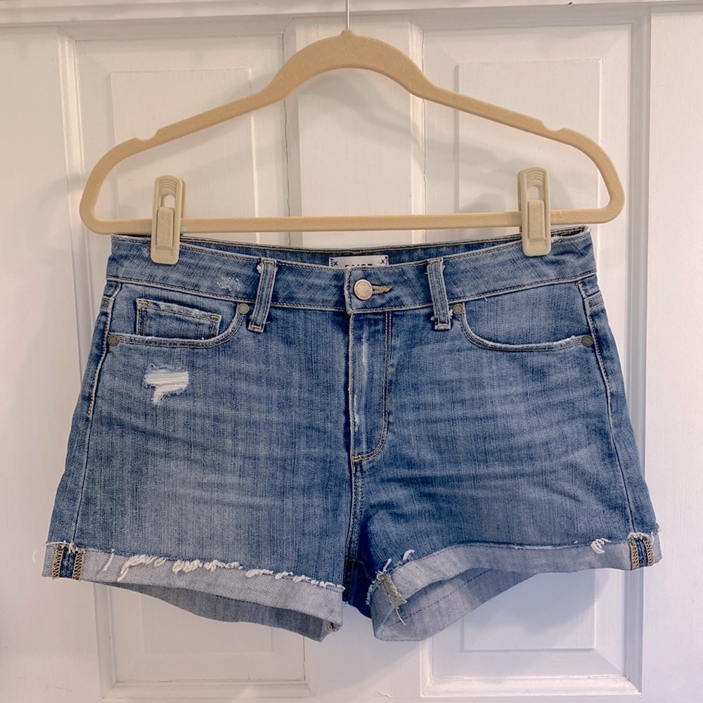 Paige Distressed Denim Shorts